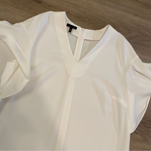 NEW ESCADA SHIFT V-NECK MIDI DRESS OFF WHITE SZ42=L - Picture 7 of 15